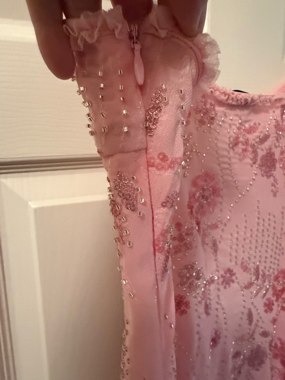 Edikted Romey Beaded Chiffon Mini Dress NWT SZ LARGE Festival Party Wedding Hot - Picture 10 of 15